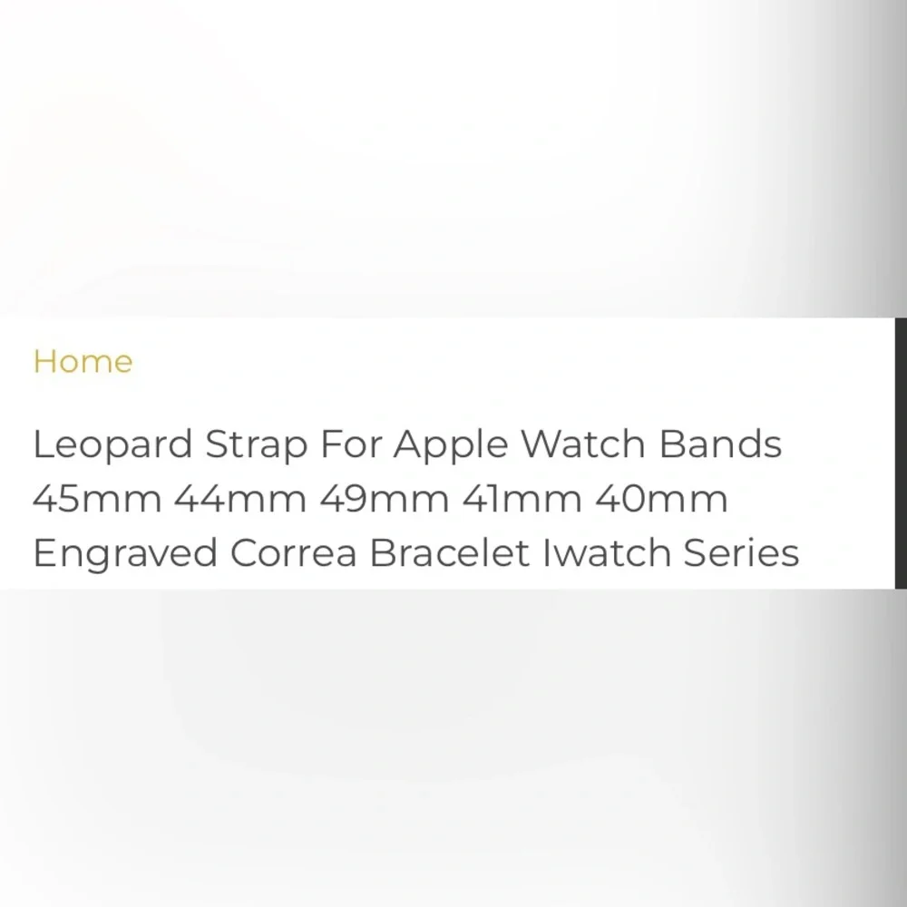 Apple Black Patterned Smartwatch Band